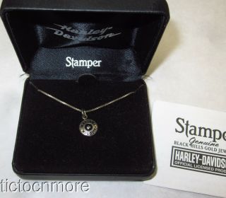 Stamper Black Hills Gold Official Harley Davidson Pendant Sterling Silver W/ Box