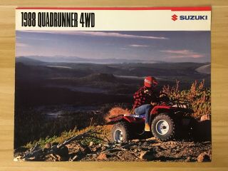 Vintage Rare 1988 Suzuki Quadrunner 4wd Lt - 4wdj Brochure And Spec Sheet