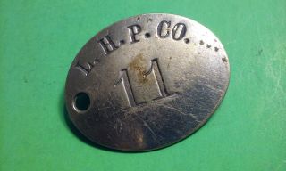 Vintage L.  H.  P.  Co.  Oval Metal Badge 11 Chauffer Or Employee By S.  D.  Childs Co