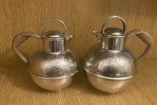 Antique Vintage Barker Brothers Silver Plated Epns Pint & 1.  5 Pint Teapots