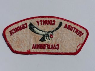 Vintage Ventura County Council California Boy Scout BSA CSP Patch Twill 2