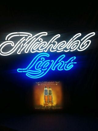 Michelob Light Neon Beer Sign Bar Tavern Issue Man Cave Light
