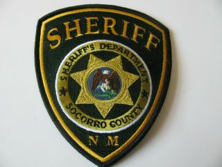 Socorro County Mexico (nm) Sheriff Dept Patch Iron On 4” Rare Logo