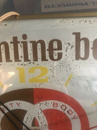 1963 Ballantine Beer Pam Clock Authentic - NEEDS BULB 2