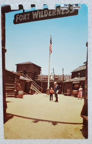 1955 Postcard Disneyland Frontierland Fort Wilderness D111,  Anaheim Ca
