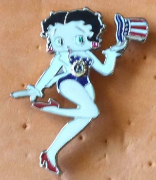 Sexy Betty Boop Patriotic Uncle Sam Dress Lions Club Pin