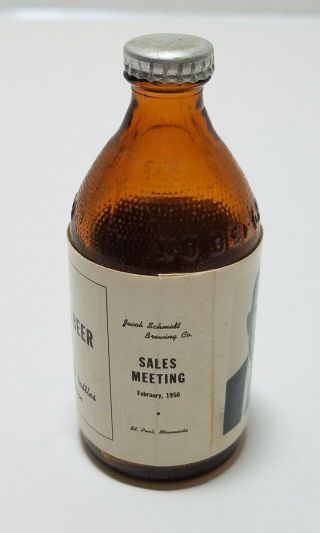 1950 Schmidt ' s City Club Beer mini beer bottle Jacob Schmidt Brewery St Paul MN 3
