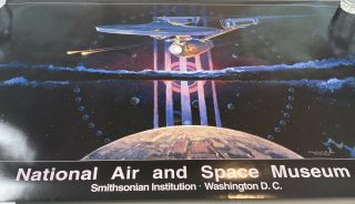 Vintage 1992 Star Trek Space Scene 3 National Air & Space Museum Poster 22”x 38”