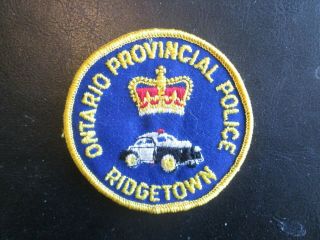 Ontario Provincial Police Ridgetown Shoulder Patch