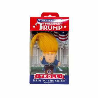 President Donald Trump Collectible Troll Doll Hair To The Chief Figurine