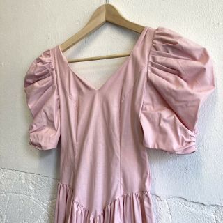 Vintage 80s Laura Ashley Pink Dress,  Uk 10