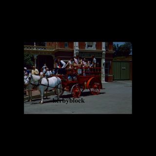 Vintage Kodachrome Photo Slide 1950s Disneyland Main Street Scene California