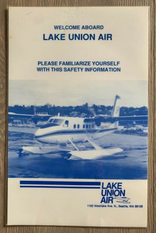 Lake Union Air De Havilland Twin Otter Safety Card