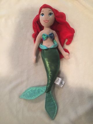 Disney Store Ariel 21” Stuffed Plush Doll The Little Mermaid Movie Toy
