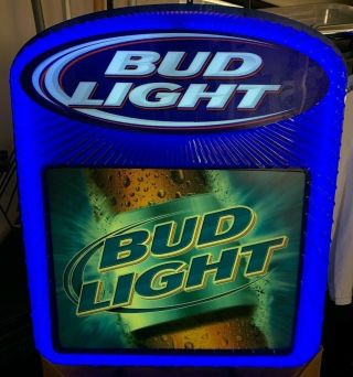 Vintage Anheuser - Busch Bud Light Beer Neon Sign 2003 Made In Usa