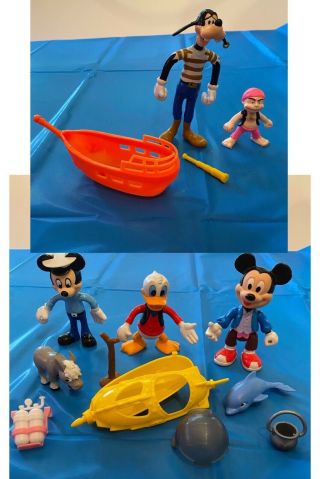 1980s Disney Toy Arco Goofy,  Mickey Mouse,  Donald Duck Bendable Figures