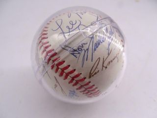 Vintage Autographed Baseball Ball 1990s Milwaukee Brewers Team Signed Hamilton,