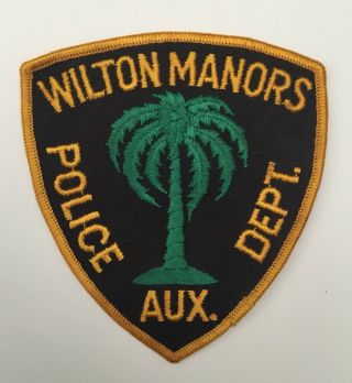 Wilton Manors Police Dept Aux,  Florida Old Cheesecloth Shoulder Patch