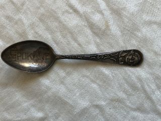 Vintage Sterling Spokane Washington 4 " Long Souvenir Spoon