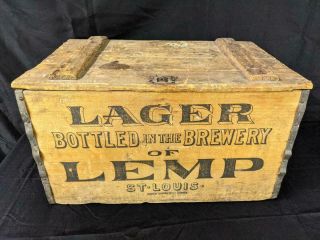Rare Pre Pro Wood Beer Crate Lemp St Louis Lager Beer Missouri Dated 1913