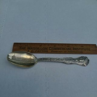 1903 Louisiana Purchase Exposition Sterling Silver Spoon Temple Of Fraternity