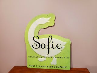 Goose Island Beer Company Metal Sign Sofie Belgian Style Ale Anheuser Busch Usa