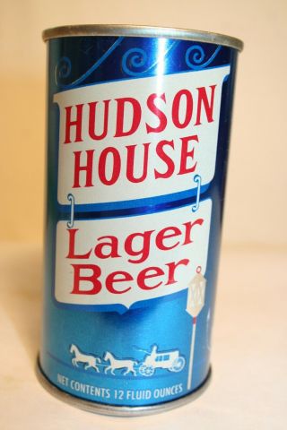 Hudson House Lager Beer 12 Oz.  1964 Ss Zip Tab - Grace Bros. ,  Santa Rosa,  Ca.