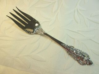 Wallace Antique Baroque 1 Cold Meat Serving Fork 9 14 " Silverplate