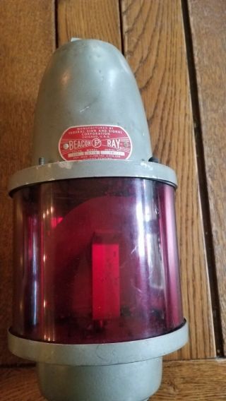 Federal Signal Beacon Ray Pioneer Model 27s 120 Volt Ac Nos Industrial