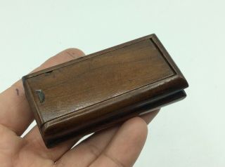 Fantastic Antique Vintage Solid Wooden Pill/snuff/jewellery/trinket Box Case