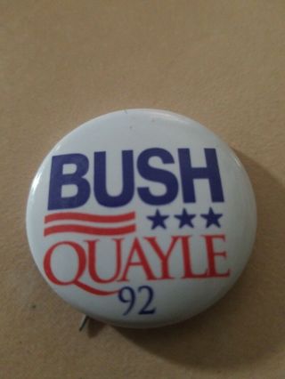 1992 GEORGE H.  W.  BUSH QUAYLE Campaign Pin Pinback Button Political Presidential 3