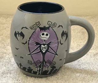 Nightmare Before Christmas 18 Oz Ceramic Mug,  Jack & Bats,  With Upc Sticker