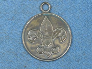 Vintage Boy Scouts Bsa Pendant Key Chain Fob Scout Oath Metal Token Charm