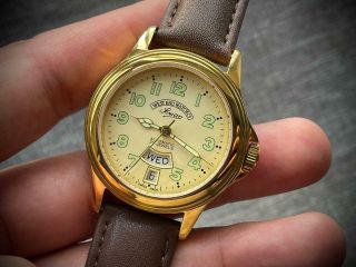 Vintage West End Co Gold Dial Automatic Gents Watch,  25 Jewels,  Perfect