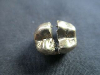 Vintage Human Tooth Cap Crown Dental Scrap Cut Off Gold