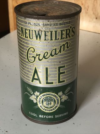 Neuweiler’s Cream Ale Vintage Flat Top Beer Can