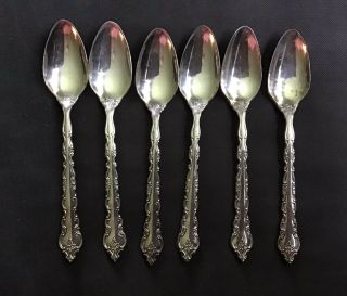 International Deep Silver - 6 Silver Plate Demitasse Spoons - 4.  5”