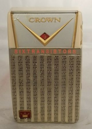 Vintage Crown Sixtransistors Tr - 670 Pocket Transistor Pocket Transistor Radio