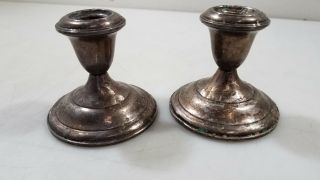 Empire Weighted Sterling Candle Holders 511gr