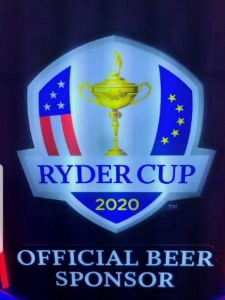 MICHELOB ULTRA BEER PGA GOLF RYDER CUP 2020 LIGHT UP LED SIGN GAME ROOM BAR 2