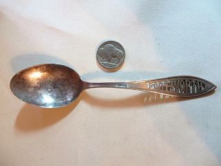 Older Vintage Fort Worth Texas Sterling Silver Souvenir Spoon Usa