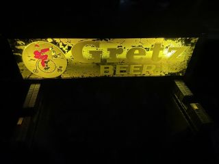 Gretz Beer Sign (reverse Painted Glass)