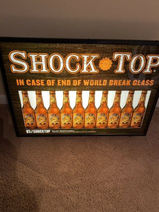 Shock Top Beer Bottle Light Sign End Of The World