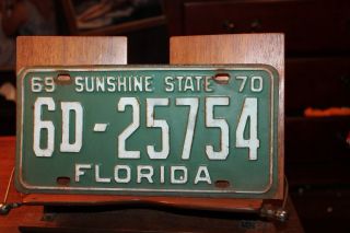 1969 1970 Florida Fl License Plate Palm Beach County 6d - 25754