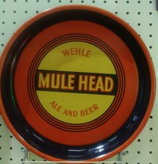 Wehle Mule Head Ale And Beer Tray Sign 1930 
