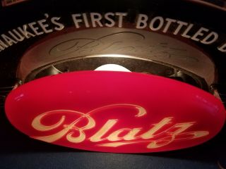 (VTG) 1940s blatz beer back bar light up red oval sign advertising mib rare 3