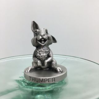Walt Disney Productions Fine Pewter Miniature Figurine Thumper Made In The Usa