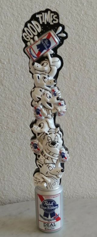 Pbr Pabst Blue Ribbon Beer Tap Handle Morton Grove Dogs Good Times Dalmations