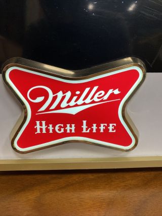 Vintage Miller High Life Lighted Sign “Miller Makes It Right” 2