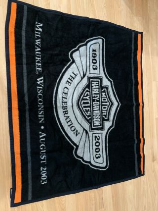 Harley Davidson 100th Anniversary Fleece Blanket